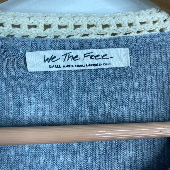 We The Free People Top S Feeling Magical Ribbed Oversized Crochet Rainbow Pride - Picture 8 of 12